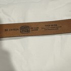 Tony Lama Men   s Brown Western Belt Tooled Floral Horse 1 5  Silver Buckle 38