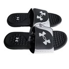 New Under Armour Mens Ignite Pro Sl Slides Black White Sandals Size 17