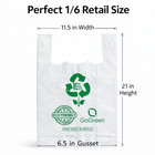 Extra Heavy Duty 1 6 21 X 6 5 X 11 5 4 0 Mil White T-shirt Plastic Grocery  Bags