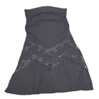 Torrid 3x Skirt Gray Maxi Jersey Lace Insert Stretchy Ruched 23  Side Slits