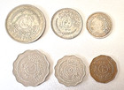 Iraq 1959 Full Set Coins 1 Fils To 100 Fils   6 Coins   3 Silver   Km 119 - 124