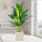 Artificial Tropical Palm Tree With Monstera Leaves     Home   Garden Decor