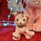 Ty Beanie And Buddy Carnation The Pink Cat  A Set Of 3 With A 3in Basket Beanie