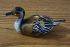 Vintage 1983 Enesco Designed Giftware Miniature Porcelain Duck-made In Hong Kong