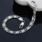 New 925 Sterling Silver Charms Classic Noble Bracelet For Man Women Fine Jewelry
