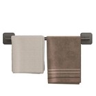 Towel Bar Self Adhesive 40cm Towel Holder Hand Towel Rack Stick On Wall Black