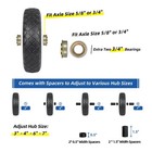 Gicool 4 80 4 00-8  Wheelbarrow Tire  16  Flat Free Solid Tire And Wheel