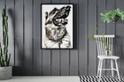 Laser Engraved Custom Pet Portrait  - Personalized 8x10 Ceramic Framed Canvas