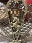 Brass Unicorn Peacock Fireplace Screen