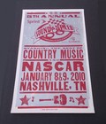 5th Nascar  sound   Speed  Country Music Hatch Show Print Nashville 2010 Poster