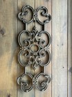 Antique Cast Iron Scroll Panel Architectural Salvage Decor Vintage Wrought Iron