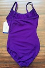 Nwt Motionwear Dark Purple W Front Bow Adult Ballet Dance Leotard