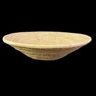 Native African Tribal Coil Basket Hand Woven Boho Natural 11 5    Earthy Wall Art