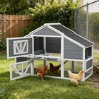 Weatherproof Chicken Coop And Run wooden Backyard Hen House With 4 Nesting Box