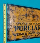 Vintage Fort Henry Lard Tin Advertising Sign