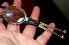 Beautiful Navajo Handmade Sterling Silver   Jasper   Turquoise Stone Bolo Tie