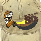 Super Mario Made In The 80s Hat Khaki Adjustable Cap Distressed Retro Nintendo