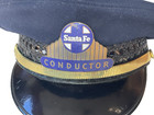 Vintage Santa Fe Railroad Conductor Hat Size 7  1 2 A  G  Meier Wool 1940 s 50 s
