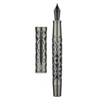  D1 Piston Fountain Pen Soft Nib Hollow Skeleton   Resin Jet Black Extra Fine
