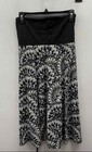 Prana Women s Solana Dress Black Flora Strapless Mandala Print Sz S Nwt
