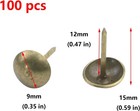 Antrader Upholstery Nails tacks 3 8   Decorative Furniture Push Pins  Antique Br