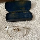 Vintage 1 10 12k Gold Filled Hexagon Wire Rim Eyeglasses With Case Glasses