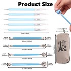 9pcs Sculpting Tools Double Ended Metal Ceramic Clay Ball Stylus Dotting Tools