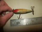 3 1 2   injured Minnow  Vintage Fishing Lure Wood Tack Eyes Unmarked Paint Loss