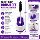 Toilet Bowl Brush Set With Rim Cleaner   Holder Bathroom Cleaning System