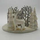 Bath   Body Works Xmas Scene 3 Wick Candle Holder Winter Scene
