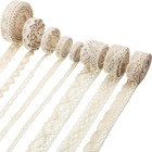 5yards Cotton Lace Trim Ribbon Vintage White Beige Fabric Crochet Lace Wedding