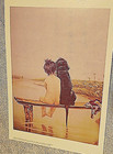 Girl On Dock W  Dog Black Labrador Retriever  5x7  Professionally Printed  bonus