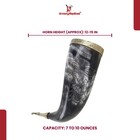 Authentic Fenrir Viking Drinking Horn With Brass Accents Norse Wolf Mug