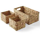 Better Homes   Gardens 3-piece Woven Natural Water Hyacinth Storage Basket Set