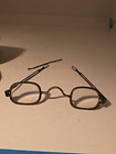 Rare Early Antique Eyeglasses - Brass Frame Original Glass Lenses 19th Century