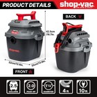 Shop-vac 2 5 Gallon 2 0 Peak Hp Wet Dry Vacuum With Blower  Wall-mounted Port   