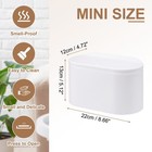 Mini Trash Cans  0 8 Gallon Press Type Small Desktop Trash Can  White