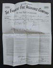 1874 Antique Fire Insurance Policy Landisburg Pa Rinesmith House Barn