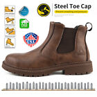 Non Slip Men s Steel Toe Work Boots Construction Waterproof Leather Safety Shoes