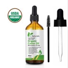 Castor Oil Cold Pressed 4oz 100  Pure   Anti-cellulite Scrubber 2 Piece Bundle