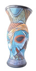 Art Pottery Vase 2 Faces Dream Fantasy 22   Signed Dated 1994 David Stabley