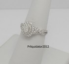 1ct Natural Oval Diamond Halo Frame Engagement Wedding Ring 10k White Gold Band