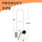 Bathtub Safety Rail  White Bathtub Rail Handle Clamp Railing Bath Grab Bar -    