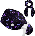 Scrub Caps Women  Surgical Caps With Buttons  Ponytail Nurse Hat  Bouffant Sc   