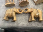 Vintage Lot Of  13 Hand Carved Wooden Animals Various Sizes 2    To 13   