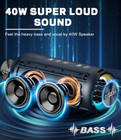 Bluetooth Speakers  40w Loud Sound  Wireless Stereo  Ipx7 Waterproof  Extra Bass