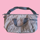 Adidas Large Grey Duffel Gym Sports Bag Shoe Pocket