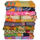 10 Pc Wholesale Lot Throw Blanket Kantha Quilt Indian Vintage Cotton Bedspreads