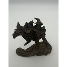 Vintage Spoontiques Pewter Wizard And Dragon Figurine 4094 Rhinestone 1991