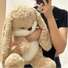 30cm Large Angry Rabbit Plush Toy Kawaii Bunny Doll Soft Stuffed Animal Gift